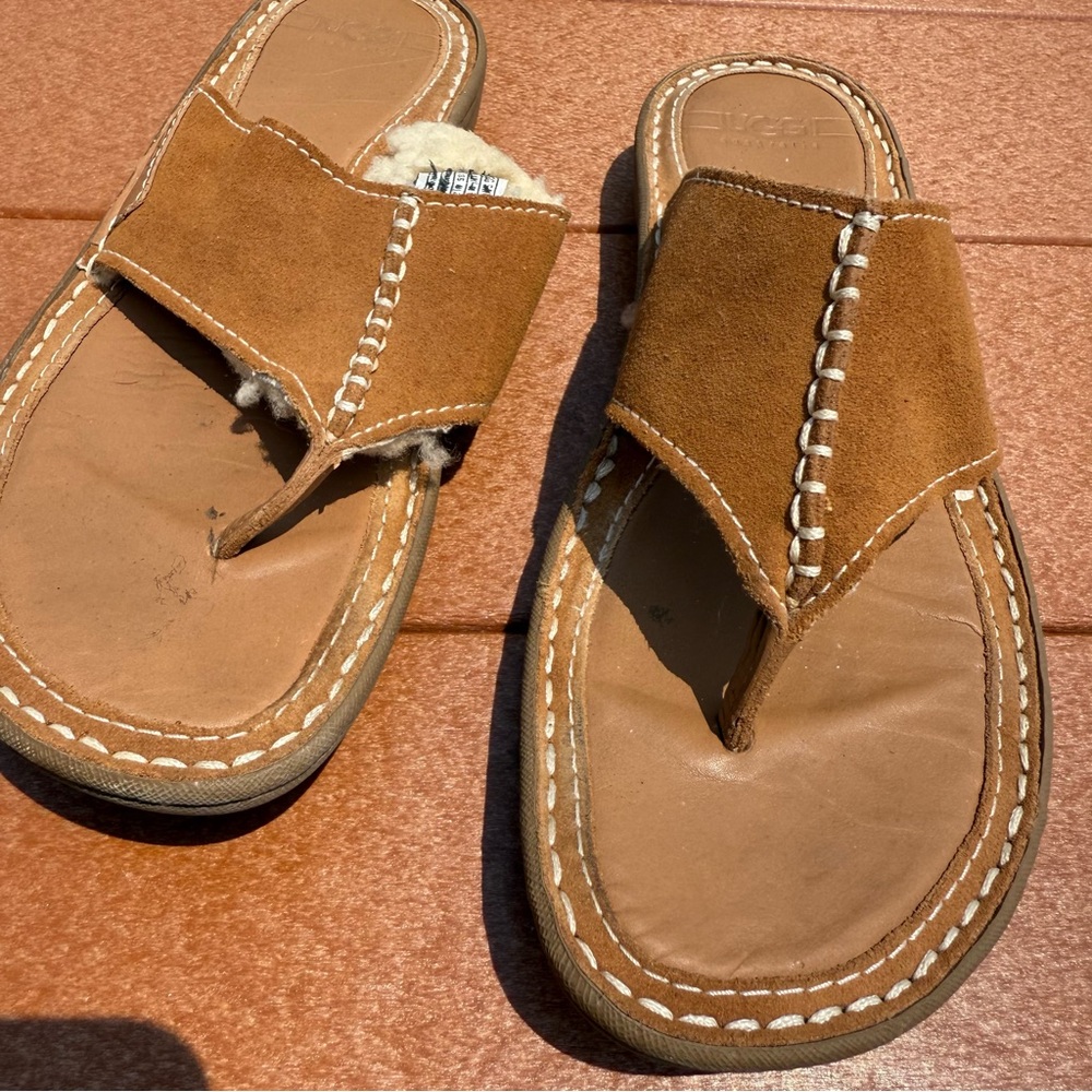 Women’s Ugg Suede/Shearling Sandals